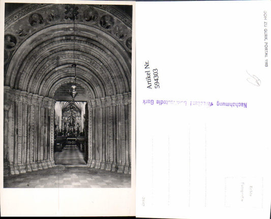 594303,Foto Ak Dom zu Gurk Innen Portal