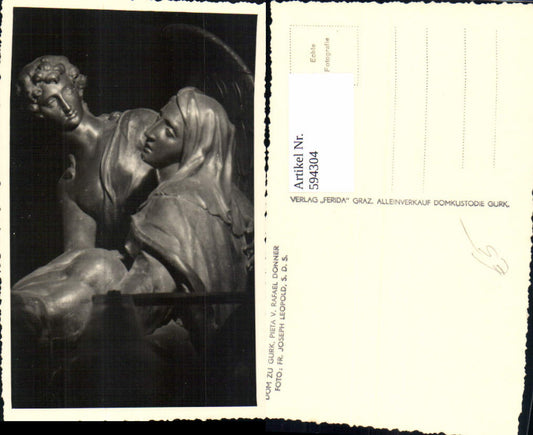 594304,Foto Ak Dom zu Gurk Pieta v. Donner Detailansicht