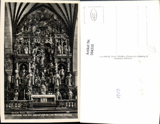 594310,Foto Ak Dom zu Gurk Innen Hochaltar