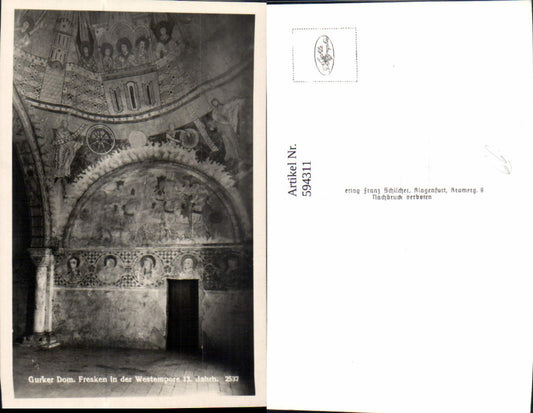 594311,Foto Ak Dom zu Gurk Fresken i. d. Westempore