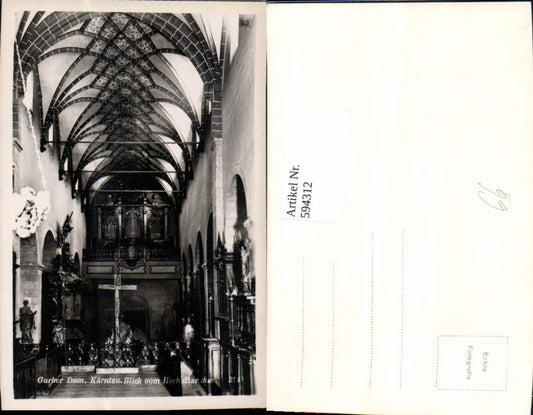 594312,Foto Ak Dom zu Gurk Innen Blick Hochaltar