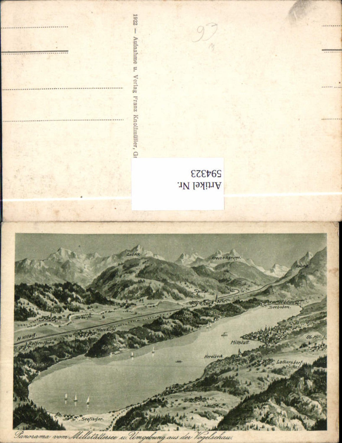 594323,Lagekarte Millstatt am See Millstättersee Umgebung