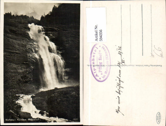 594356,Foto Ak Melnikfall Wasserfall Malta Maltatal