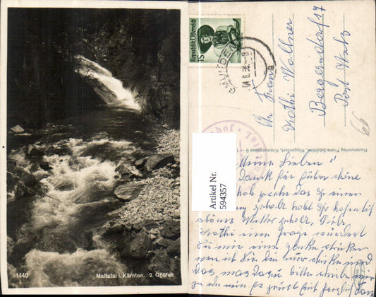 594357,Foto Ak Gößfall Wasserfall Malta Maltatal