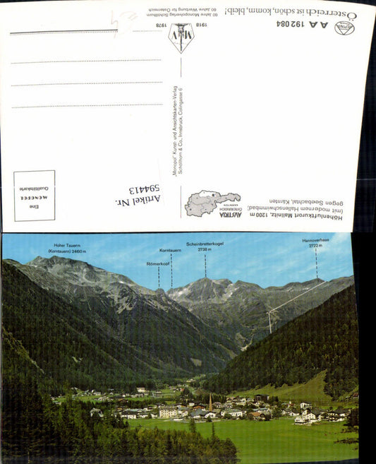 594413,Mallnitz Totale m. Gipfelkarte