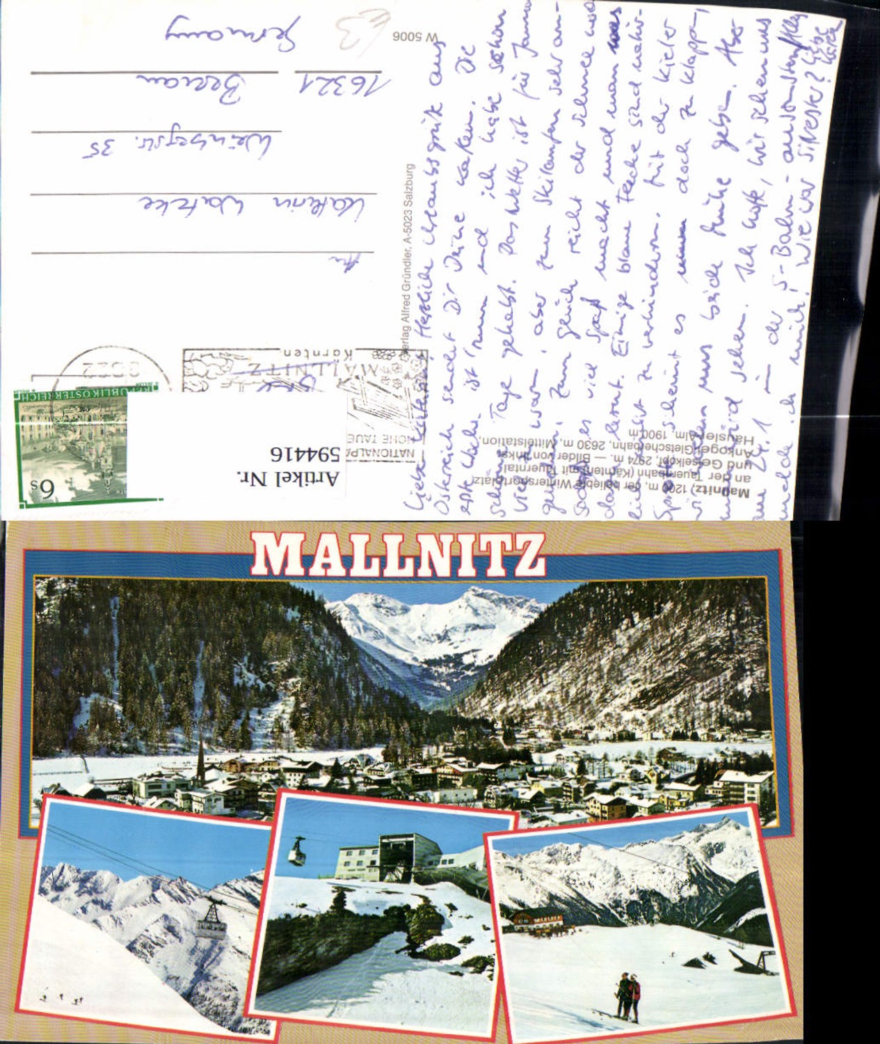 594416,Mehrbild Ak Wintersport Winter in Mallnitz Ankogel Gletscherbahn