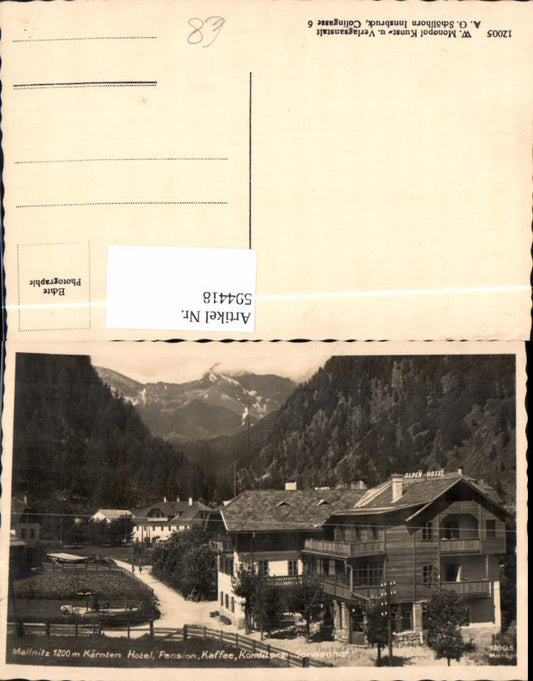 594418,Foto Ak Mallnitz Hotel Pension Sonnenhof