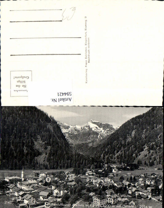 594421,Foto Ak Mallnitz m. Geiselkopf