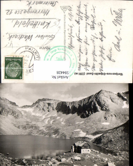 594428,Foto Ak Arthur-von-Schmid-Haus Dösen Mallnitz