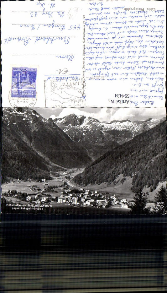 594434,Foto Ak Mallnitz geg. Ankogel-Gruppe