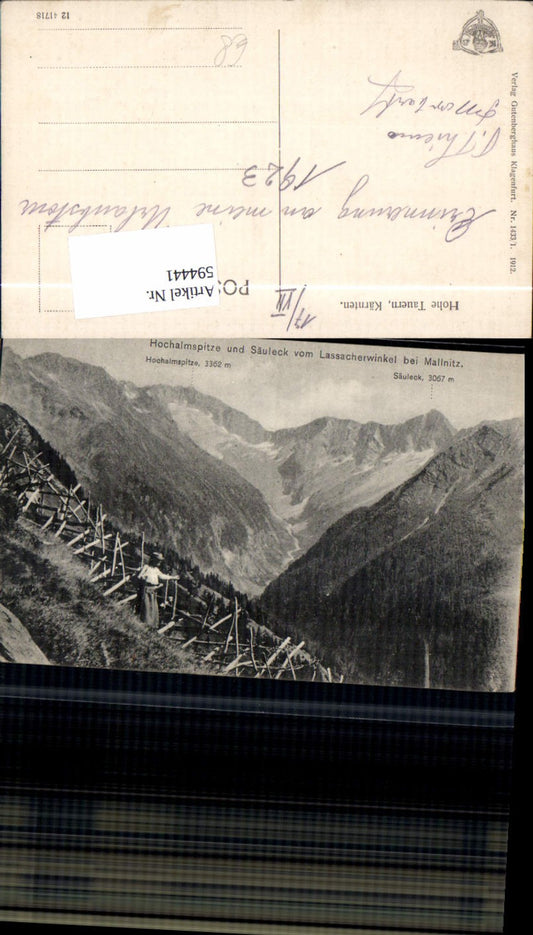 594441,Mallnitz Hochalmspitze u. Säuleck v. Lassacherwinkel