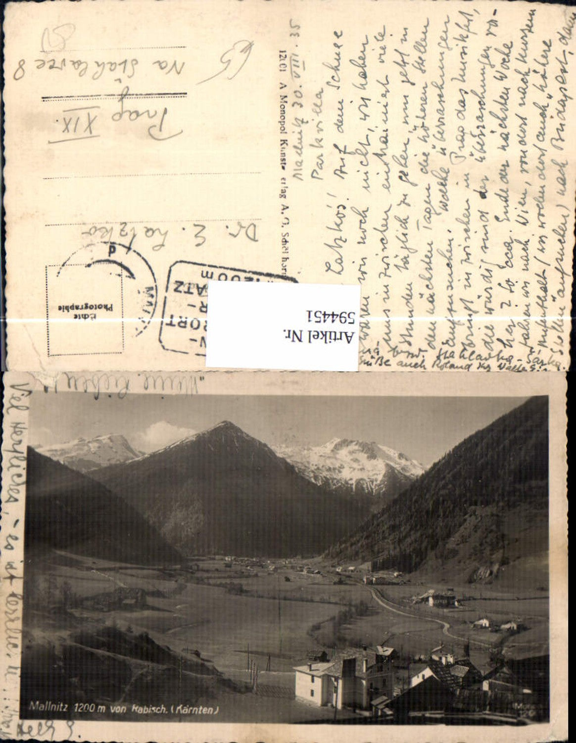 594451,Foto Ak Mallnitz v. Rabisch