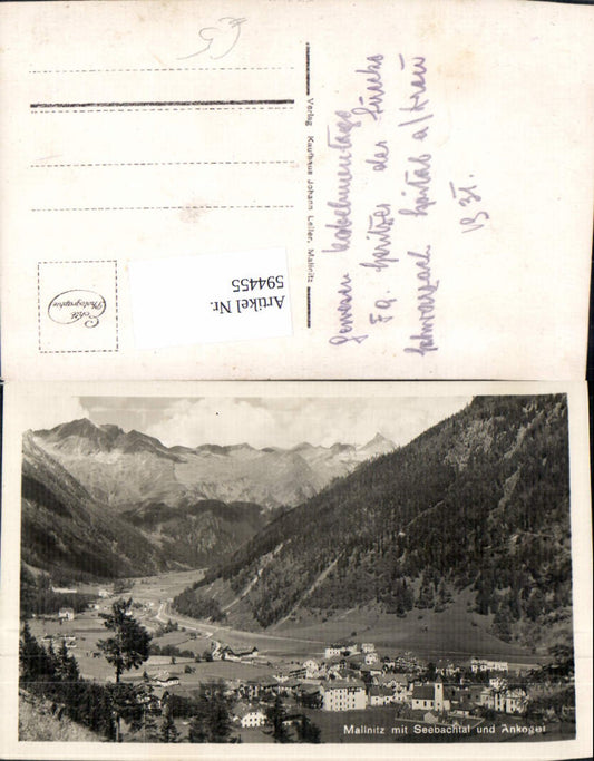 594455,Foto Ak Mallnitz m. Seebachtal u. Ankogel