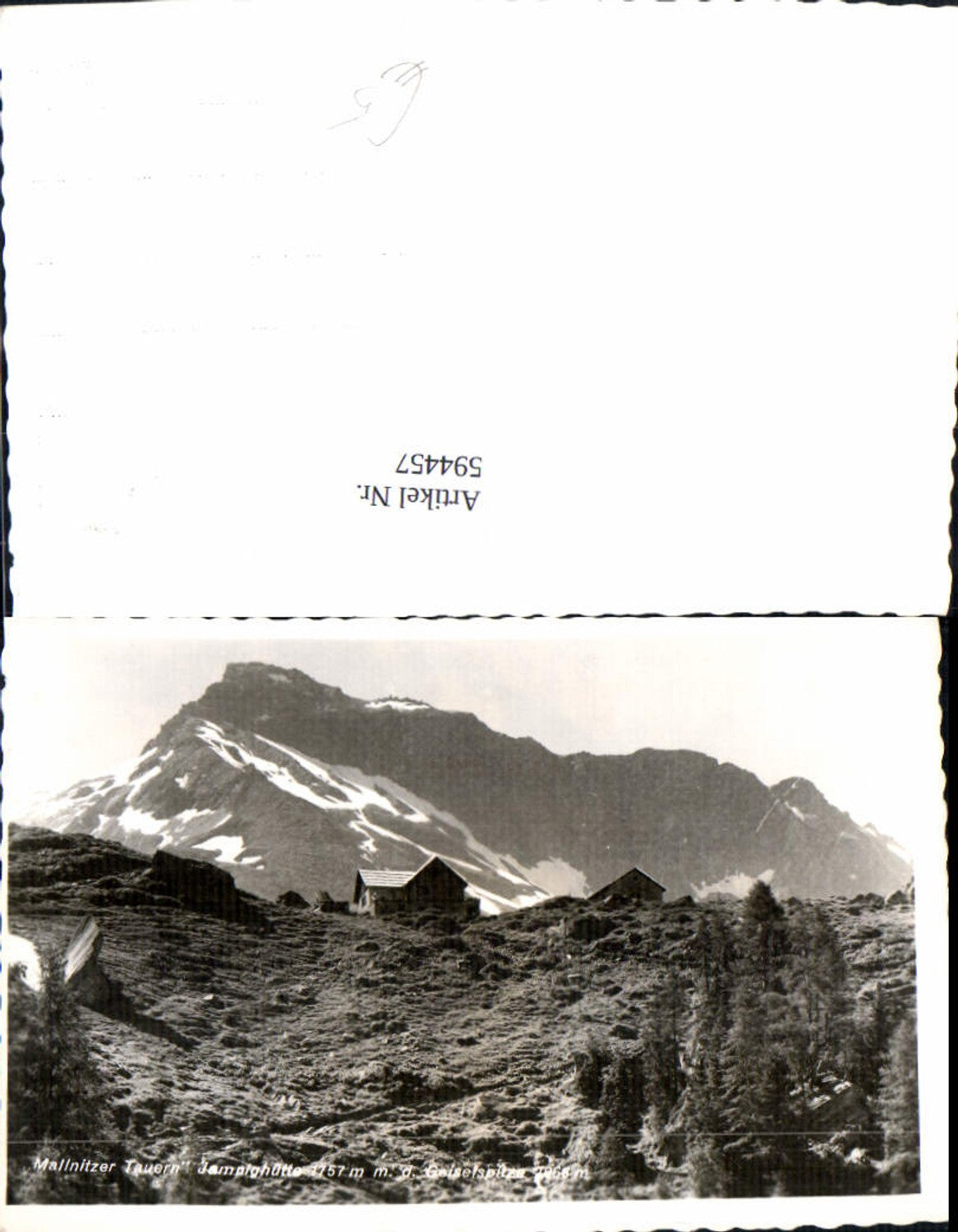 594457, Photo Ak Mallnitz Mallnitzer Tauern Jamnighütte md Geiselspitze