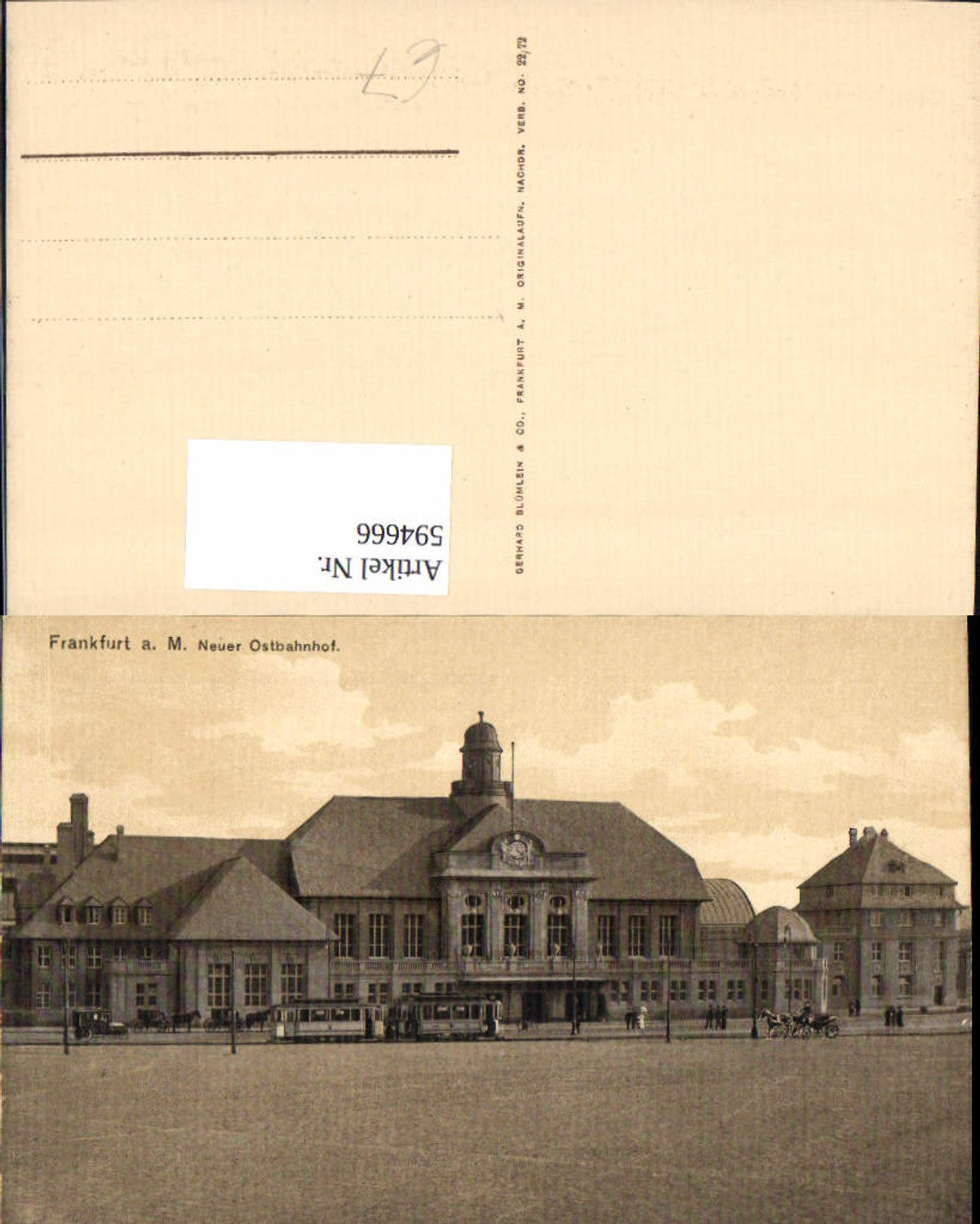 594666,Frankfurt am Main Neuer Ostbahnhof Bahnhof Tram Straßenbahn