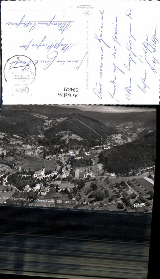 594821, Aerial view of Nordrach in the Black Forest