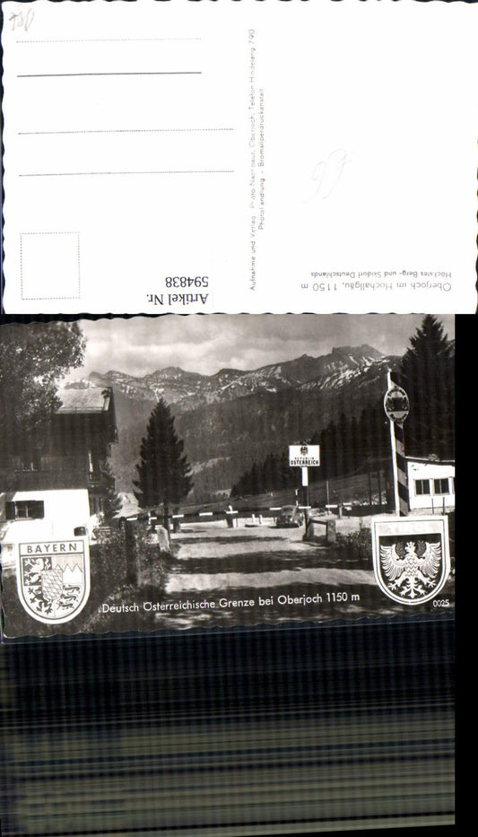 594838,Foto Ak Oberjoch Bad Hindelang Grenze Deutschland Österreich