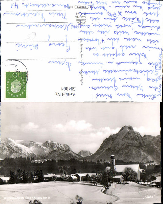 594864,Foto Ak Seeg Allgäu Wintersport Winteransicht