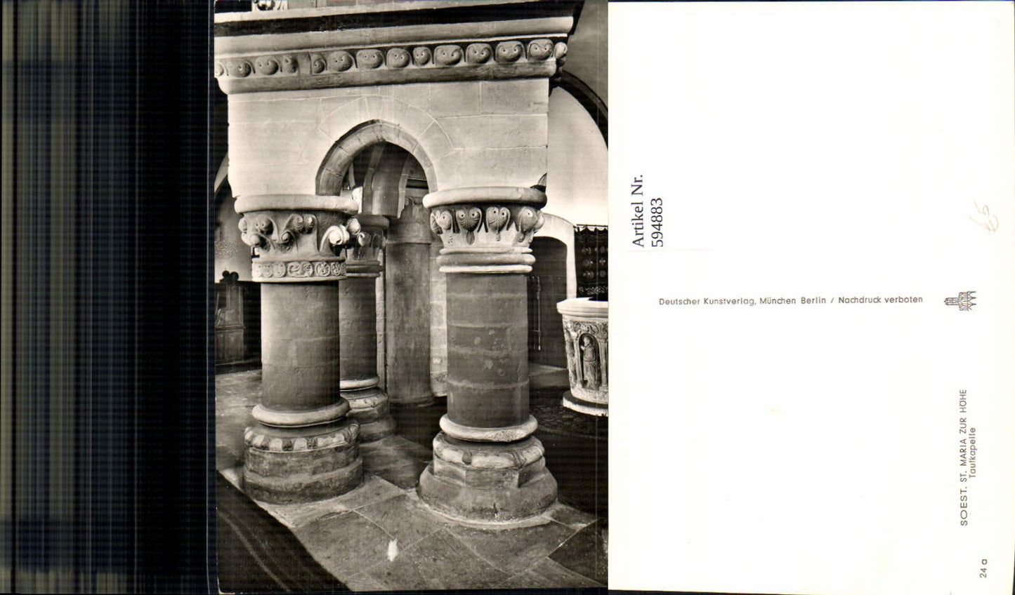 594883,Foto Ak Soest St Maria zur Höhe Taufkapelle Kirche Innen