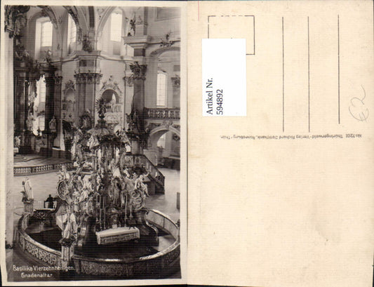 594892, Bad Staffelstein Basilica of the Fourteen Holy Helpers, Altar of Grace, Interior