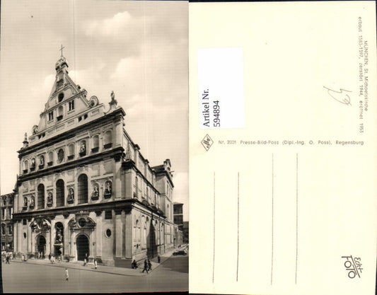 594894, Photo Ak Munich St. Michael's Church