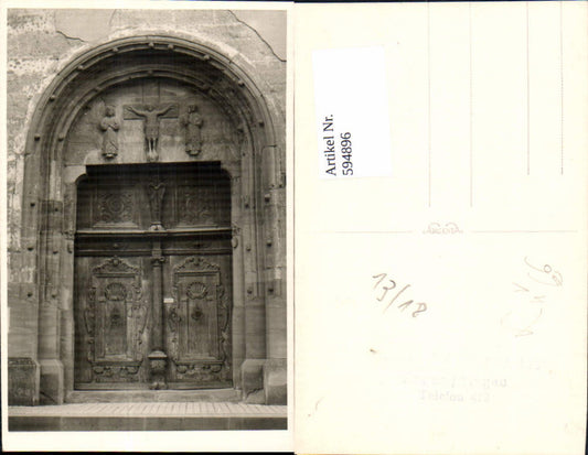594896, Photo Ak Engen Hegau View Door Portal Church pub Photo Wöhrstein