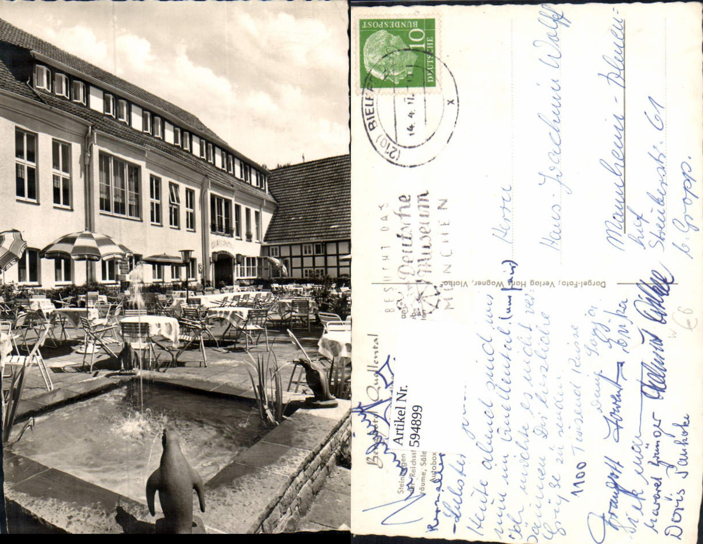 594899,Foto Ak Berghotel Quellental Steinhagen b. Bielefeld