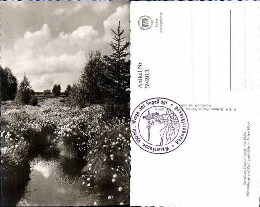 594913,Foto Ak Die Rhön Moorauge Wollgrasblüte i. Roten Moor b. Ehrenberg