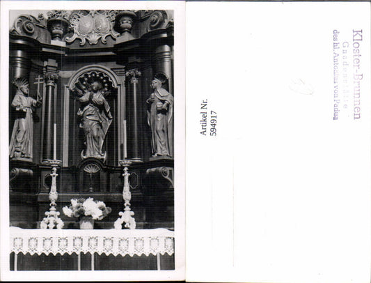 594917,Foto Ak Kloster Brunnen Gnadenstätte Kirche Innen Altar Sundern Sauerland
