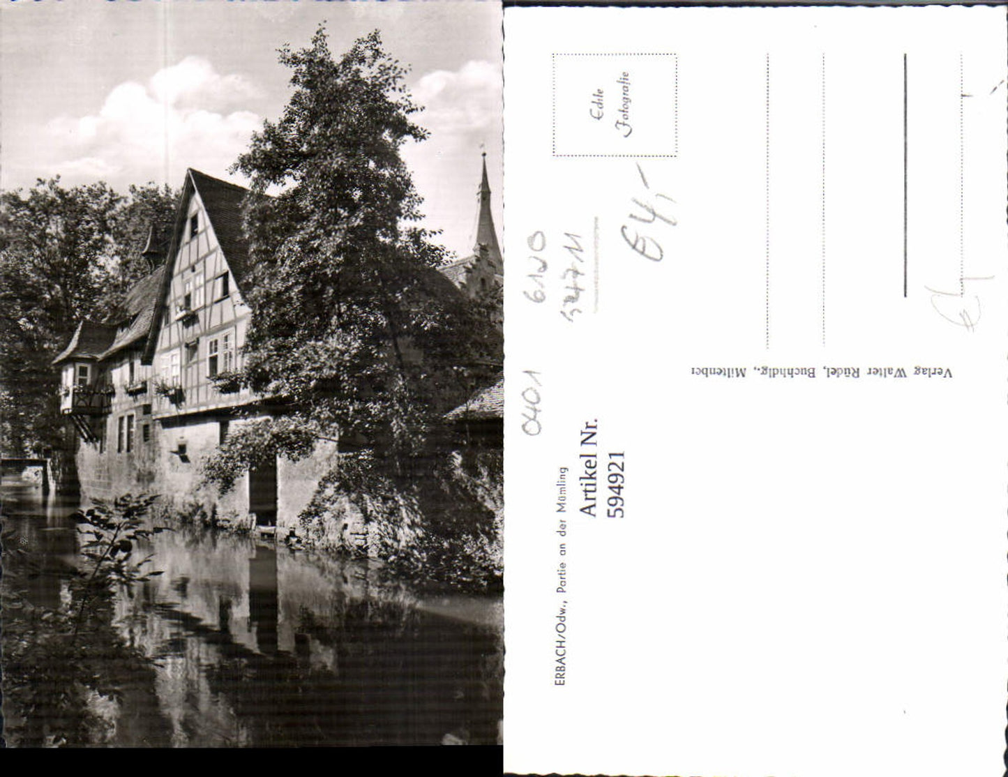 594921,Foto Ak Erbach Odenwald Partie a. d. Mümling