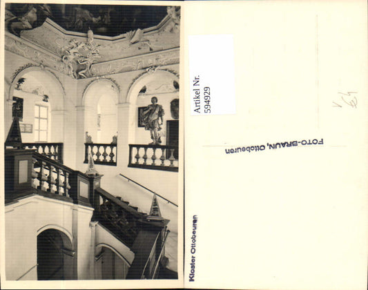 594929, Photo Ak Ottobeuren Monastery Interior Ottobeuren pub Photo Braun