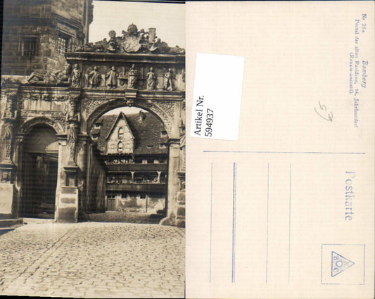 594937, Photo Ak Bamberg Portal of the Old Residence