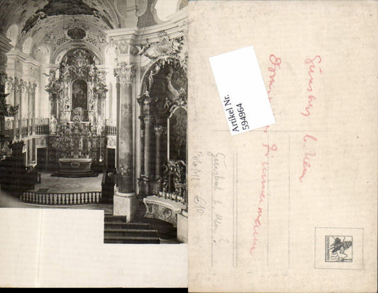 594964,tolle Foto-AK Günzburg bei Ulm Kirche