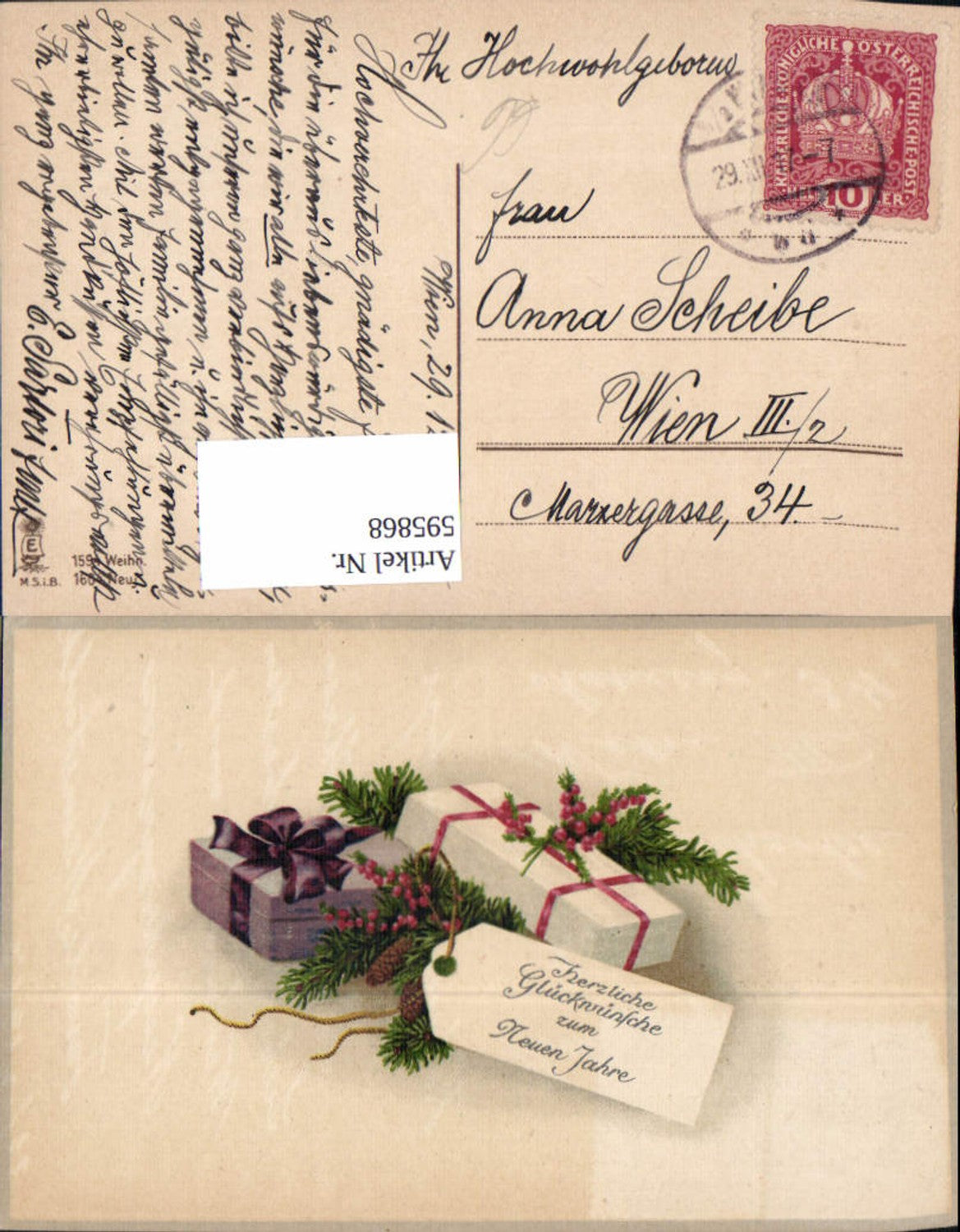 595868,Neujahr Tannenzweig Pakete Geschenke Zapfen