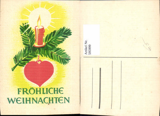 595999,Weihnachten Tannenzweig Brennende Kerze Herz