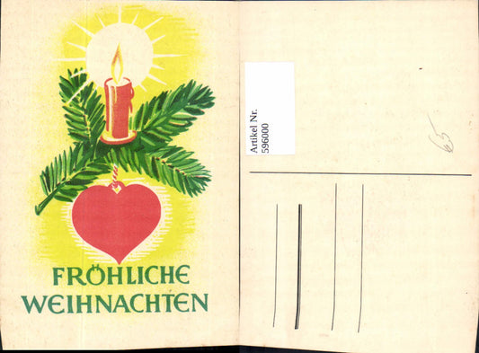 596000,Weihnachten Tannenzweig Brennende Kerze Herz