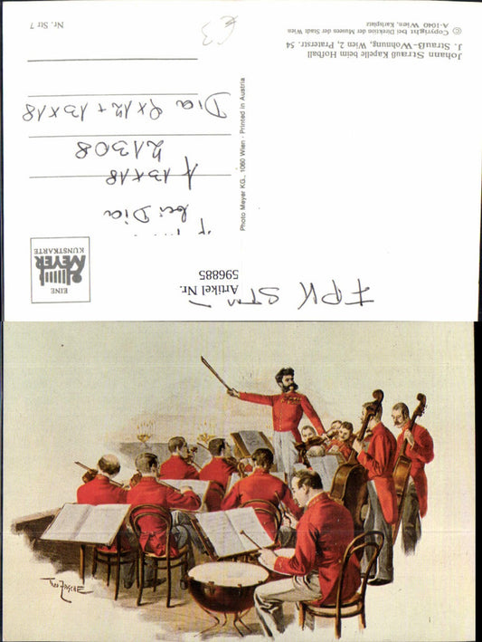 596885,Künstler Ak Theo Zasche Johann Strauß Kapelle Hofball Komponist Musik