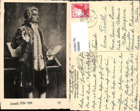 596886,Künstler Ak Hans Stalzer Mozart Komponist Musik