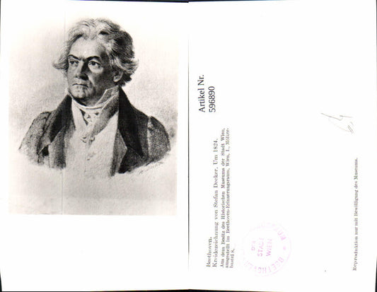 596890,Abbildung Kreidezeichnung v. Stefan Decker Beethoven Komponist Musik