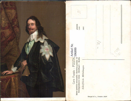596899,Künstler Ak Karl I v. England Portrait Adel Monarchie