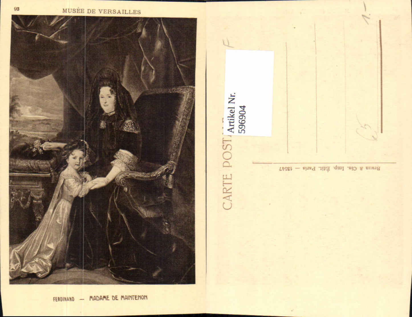 596904,Ferdinand u. Madame de Maintenon Adel Monarchie