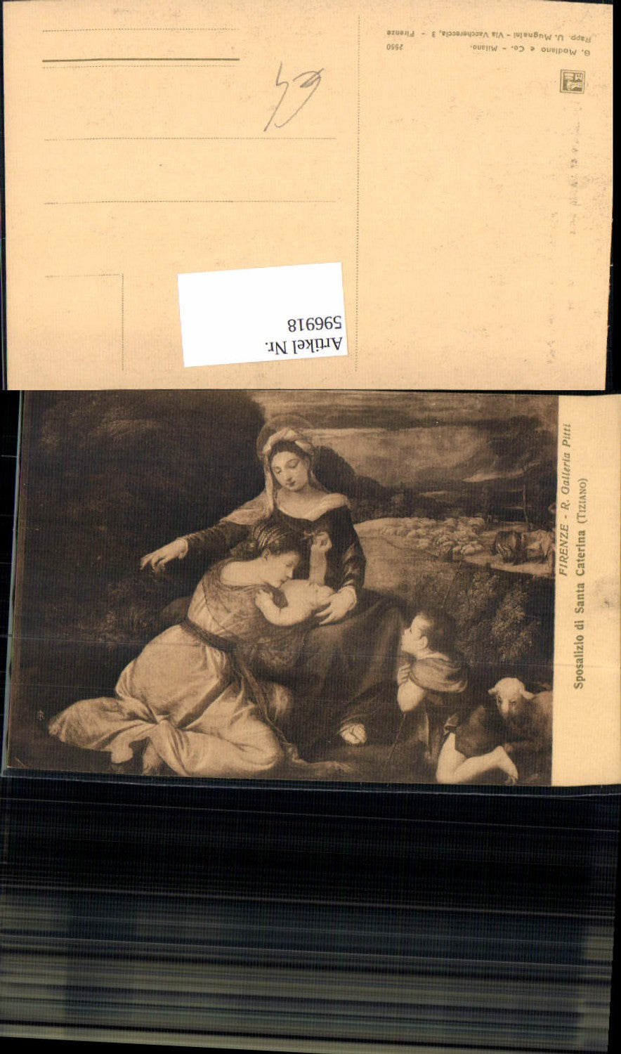 596918,Künstler Ak Tiziano Sposalizio di Santa Caterina