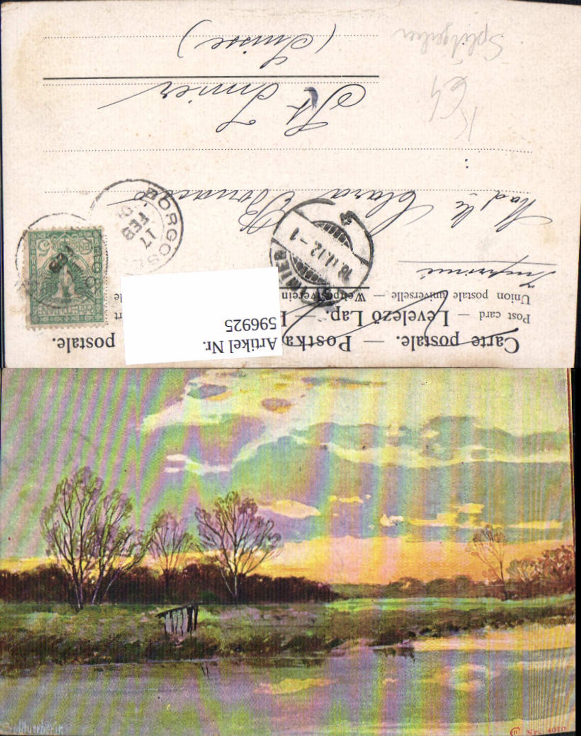 596925,Künstler Ak Splitgerber Landschaft See Hütte a. Ufer