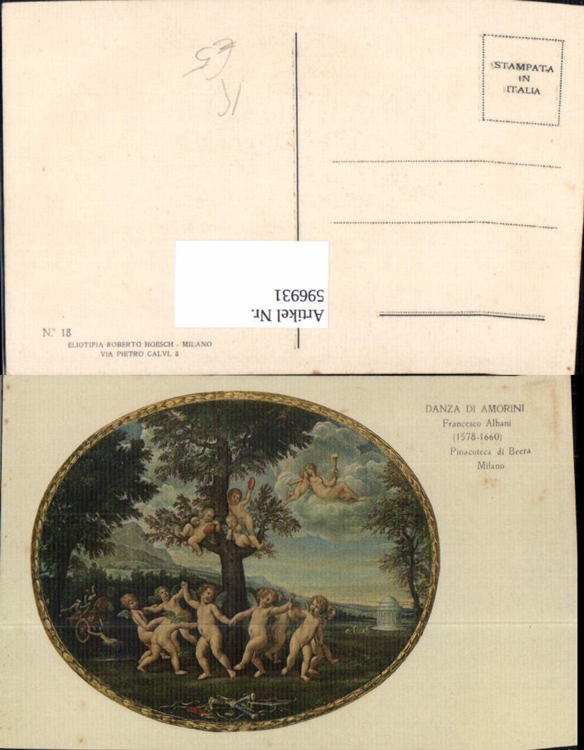 596931,Künstler Ak Francesco Albani Danza di Amorini Engel Tanzen Amor Liebe