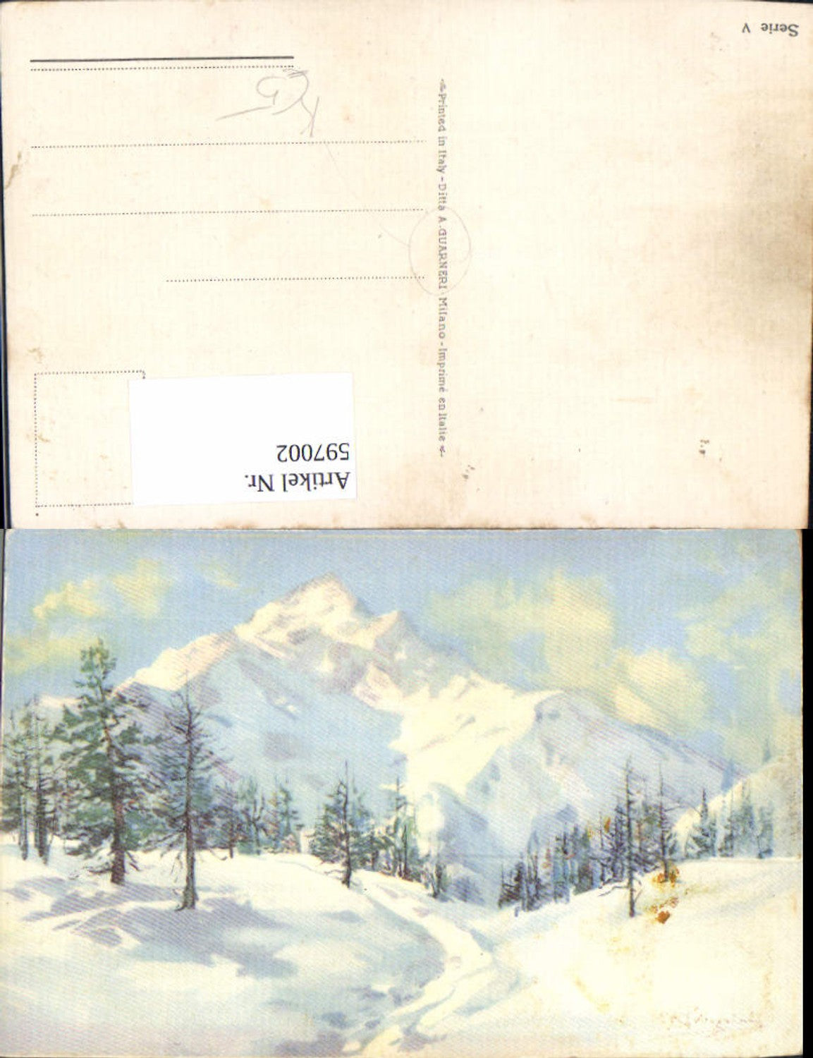 597002, Artist Ak A. Guarneri Winter Landscape