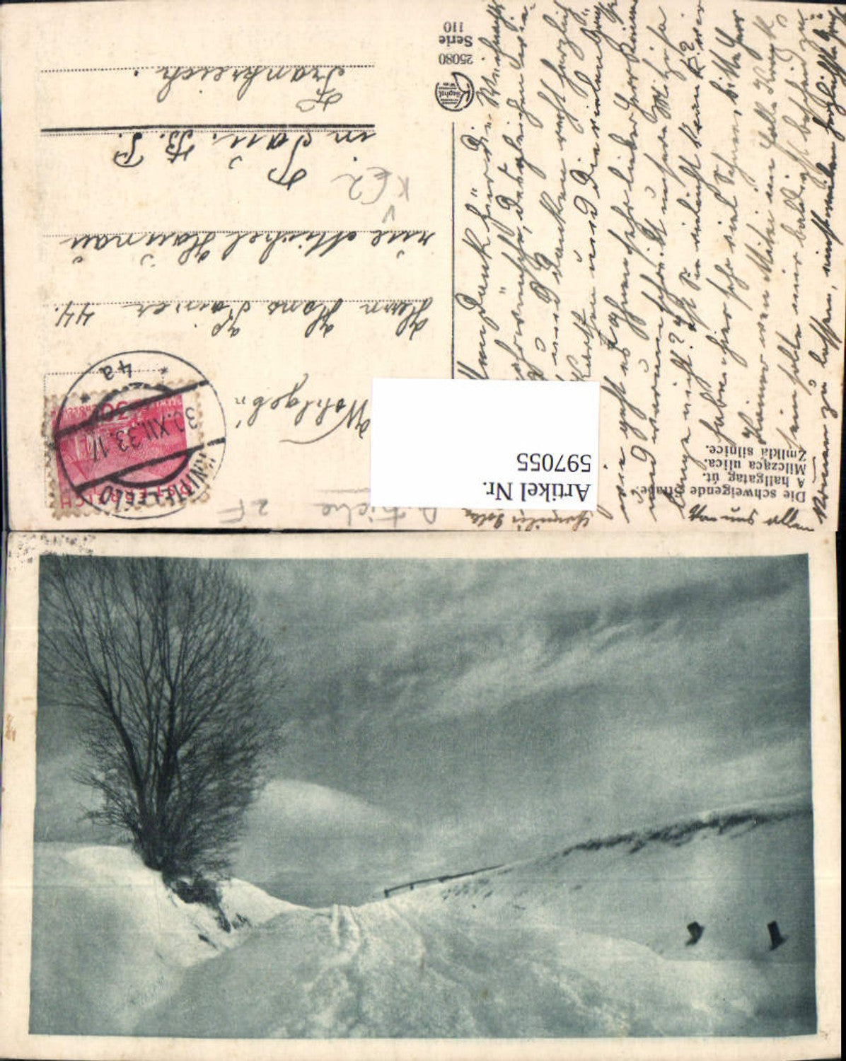 597055,Künstler Ak Die schweigende Straße Winterlandschaft pub Kilophot 25080