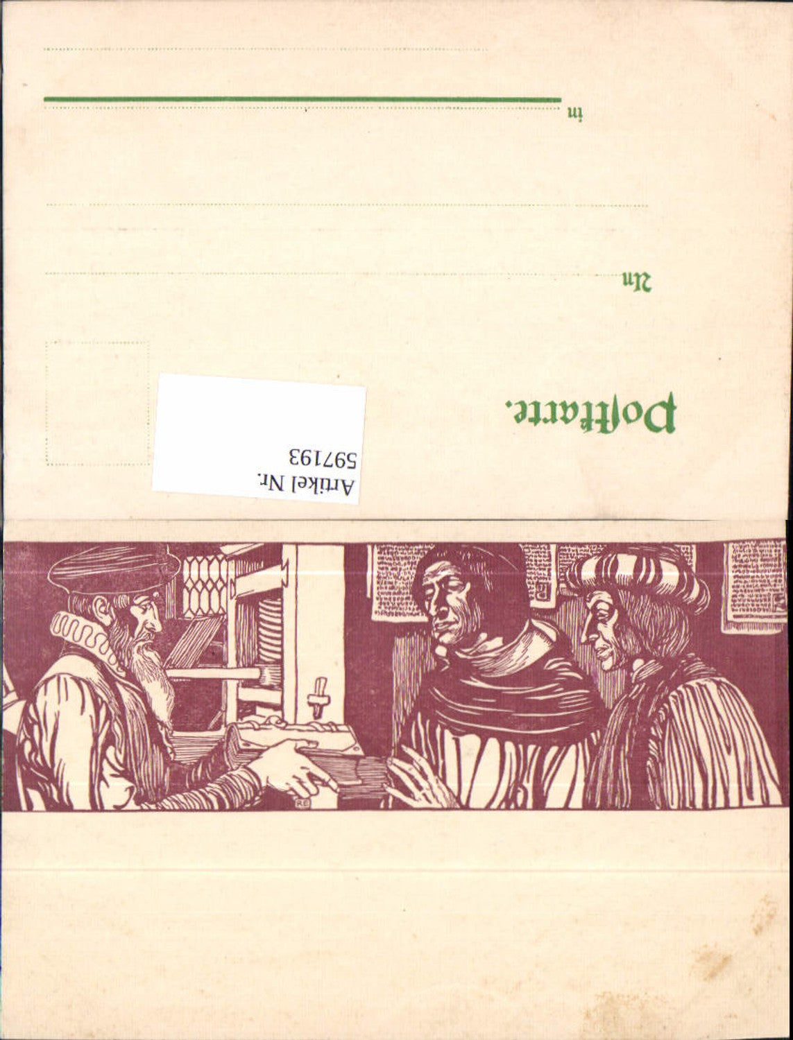 597193,Künstler Ak Martin Luther Bibel Buch