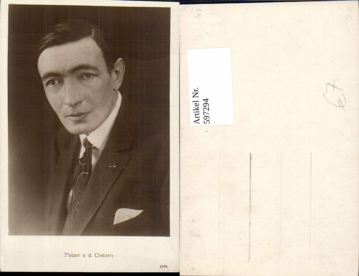 597294,Foto Ak Peter v. d. Osten Portrait Astronom Kunst Wissenschaft