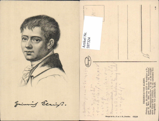 597324,Heinrich von Kleist Dichter Kunst Wissenschaft