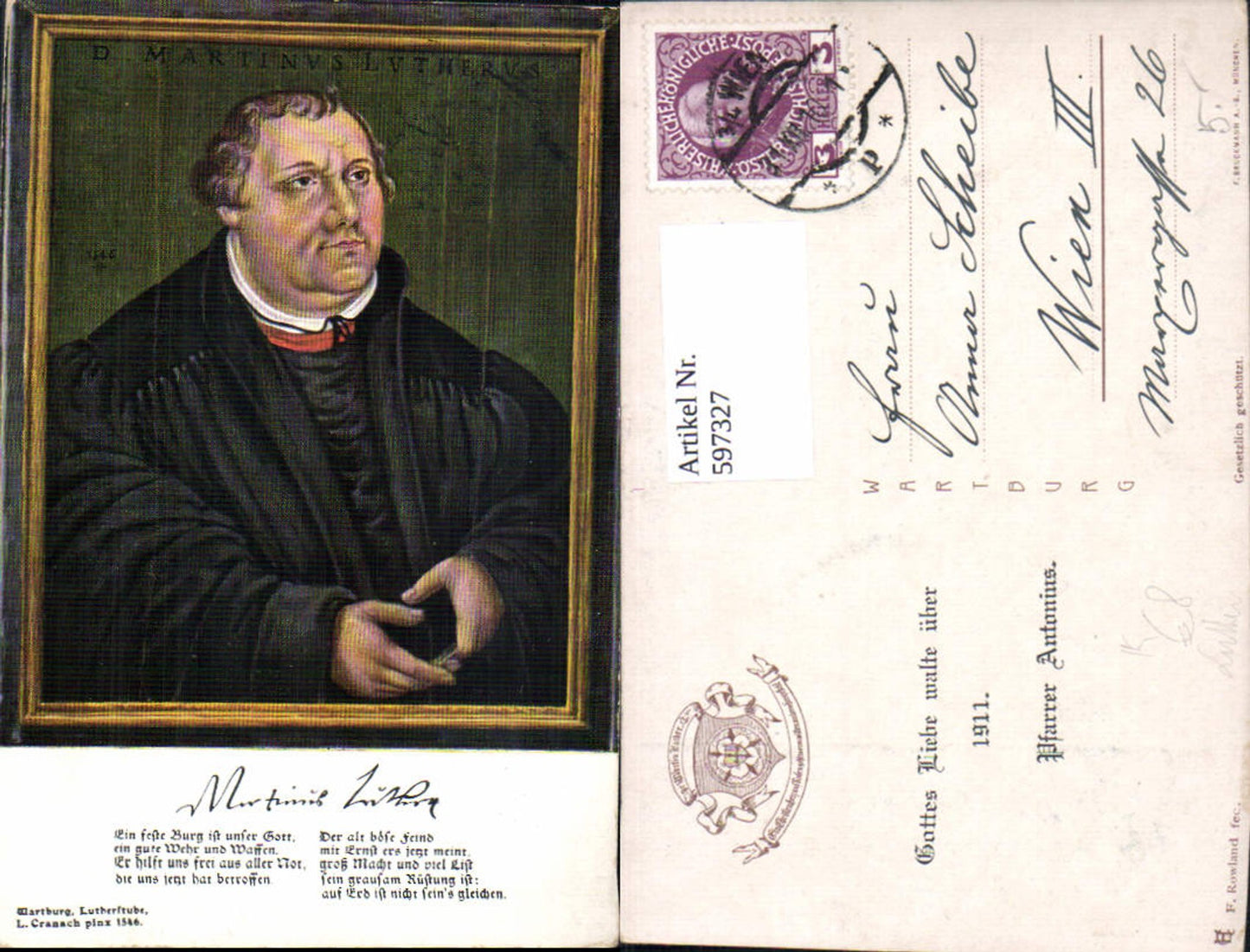 597327,Künstler Ak F. Rowland Martin Luther Kunst Wissenschaft